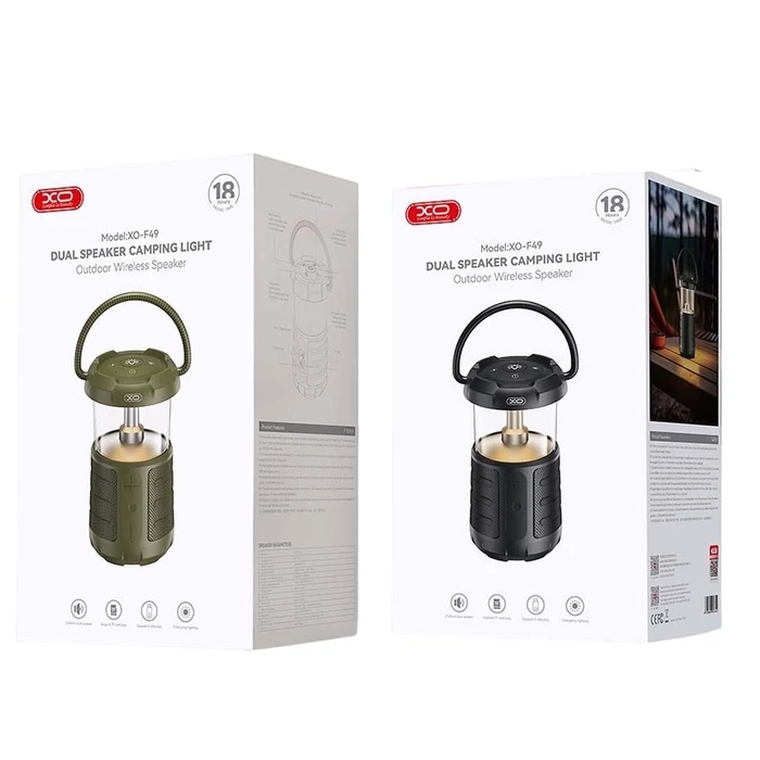 Φως Κάμπινγκ XO F49 Υπαίθριο Με Διπλά Ηχεία (Μαύρο)