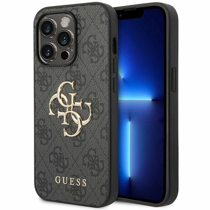 Guess GUHCP15L4GMGGR Apple iPhone 15 Pro hardcase 4G Big Metal Logo grey