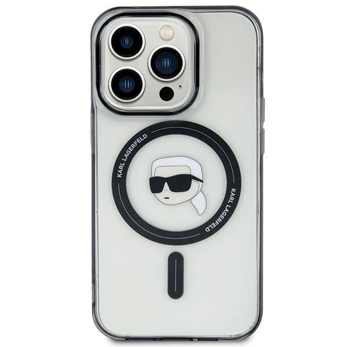 Karl Lagerfeld KLHMP15MHKHNOTK Apple iPhone 15 Plus / 14 Plus hardcase IML Karl`s Head MagSafe transparent