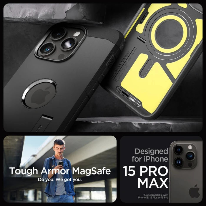 Spigen Tough Armor Mag MagSafe Apple iPhone 15 Pro Max Black