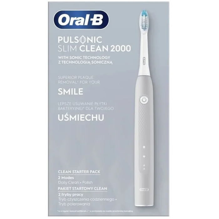Oral‑B Pulsonic Slim Clean 2000 Electric Toothbrush (Grey)