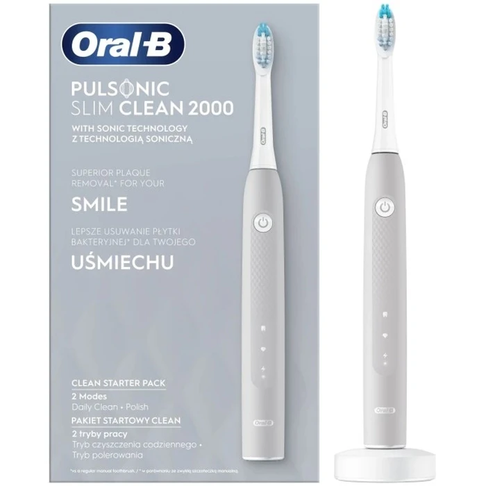 Oral‑B Pulsonic Slim Clean 2000 Electric Toothbrush (Grey)