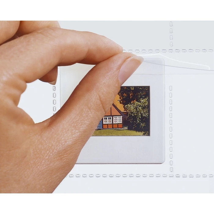 Herma Plastic Photo Sleeves Type "P" with Holes, 10 pcs, 5 x 5 cm (Fotophan 7701)