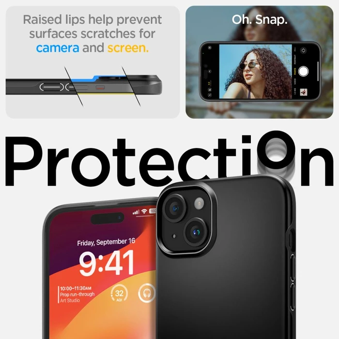 Spigen Thin Fit Apple iPhone 15 Plus / 14 Plus Black