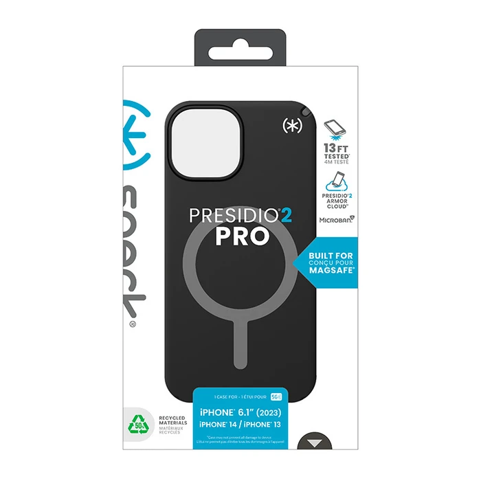 Speck Presidio2 Pro MagSafe Apple iPhone 15 (Black/Slate Grey/White)