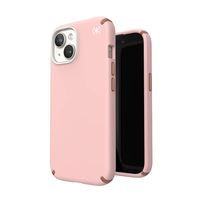 Speck Presidio2 Pro MagSafe Apple iPhone 15 (Dahlia Pink/Rose Copper/White)