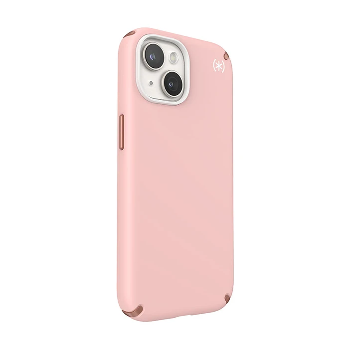 Speck Presidio2 Pro MagSafe Apple iPhone 15 (Dahlia Pink/Rose Copper/White)