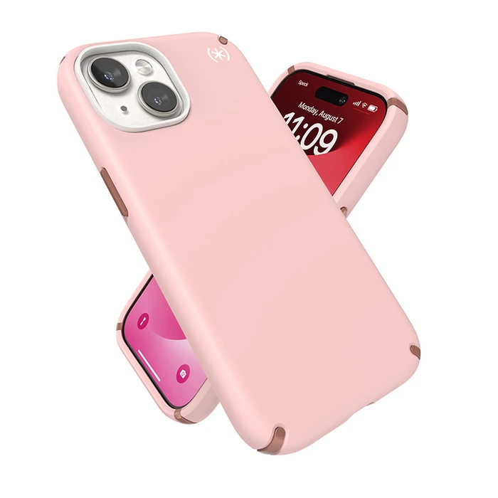 Speck Presidio2 Pro MagSafe Apple iPhone 15 (Dahlia Pink/Rose Copper/White)
