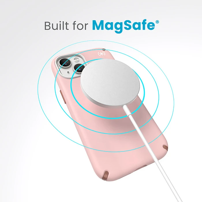 Speck Presidio2 Pro MagSafe Apple iPhone 15 (Dahlia Pink/Rose Copper/White)