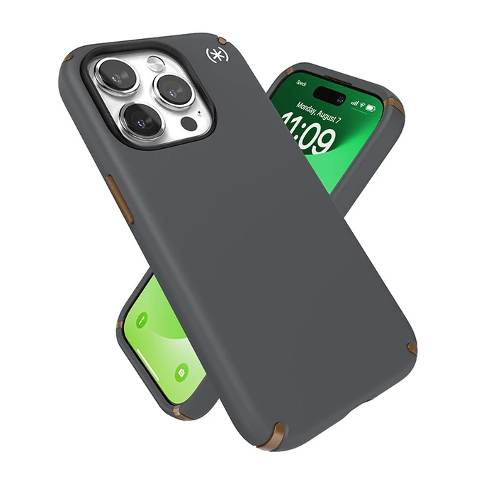 Speck Presidio2 Pro MagSafe Apple iPhone 15 Pro (Charcoal Grey/Cool Bronze/White)