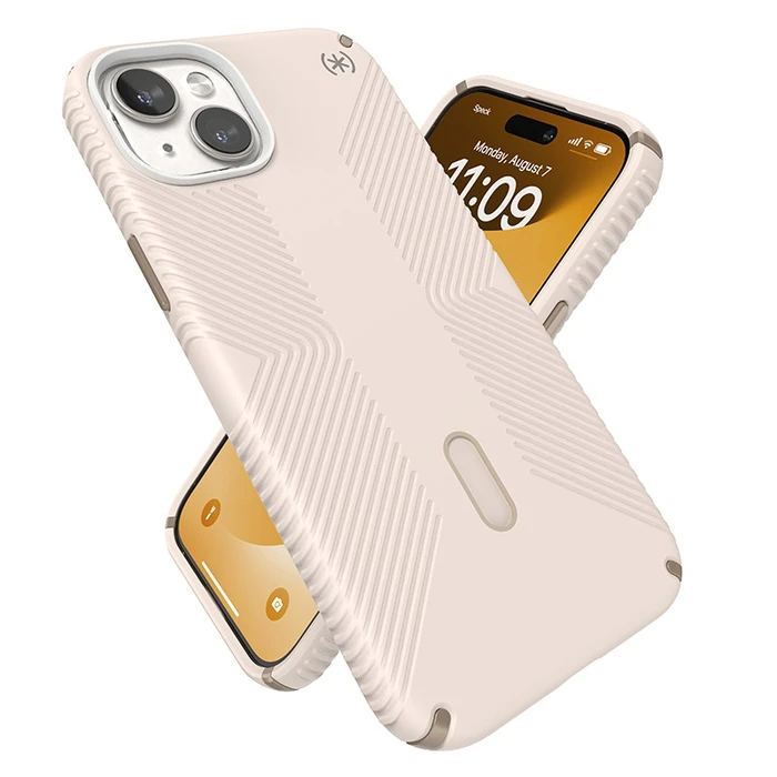 Speck Presidio2 Grip ClickLock MagSafe Apple iPhone 15 Plus / 14 Plus (Bleached Bone/Heirloom Gold/Hazel Brown)