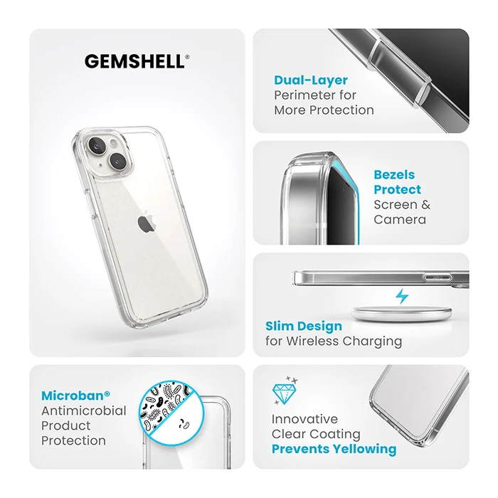 Speck Gemshell Apple iPhone 15 (Clear)
