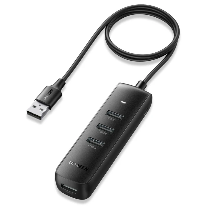 4-in-1 adapter UGREEN CM416 USB-A HUB / 4xUSB-A 3.0 1m (black)