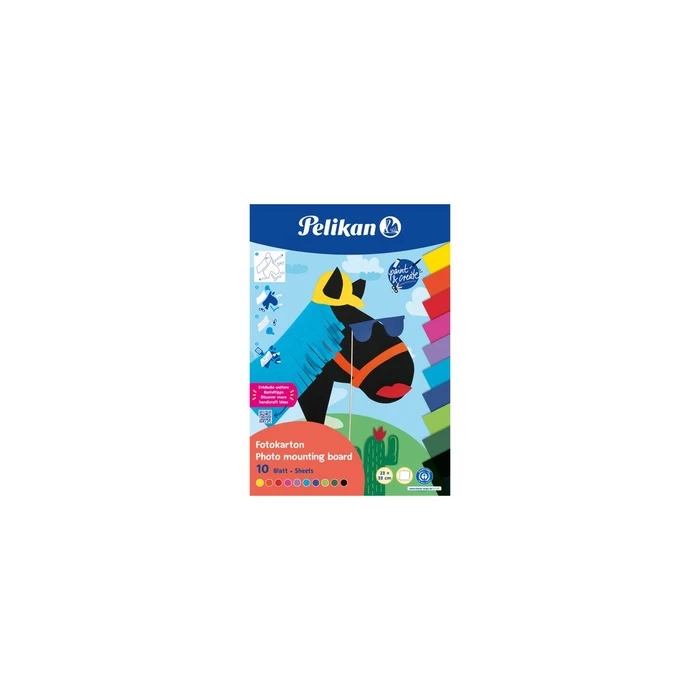 Pelikan Fotokarton Block FOKA, 10 sheets, 23 x 33 cm, assorted colors