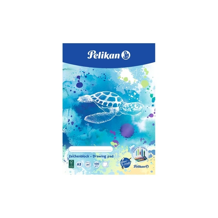 Pelikan Zeichenblock C3/20 A3 20 Φύλλα 100 g/m² FSC, Διάτρητο - Μπλοκ Ζωγραφικής