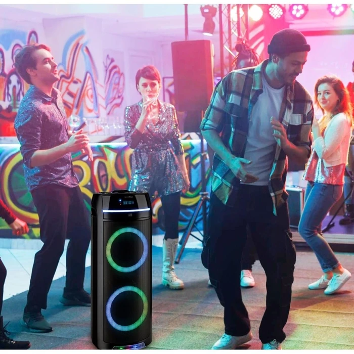 Σύστημα all-in-one Reflexion φορητό Bluetooth party speaker με CD/MP3, USB, MicroSD και ραδιόφωνο PS10BTCD/N