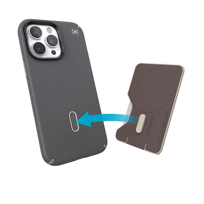 Speck card pocket case with ClickLock function Wallet MagSafe Pale Oak