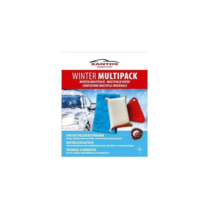 XANTOS Winter Multipack Σφουγγάρι, Αντιθαμβωτικό Πανί, Ξύστρα Πάγου