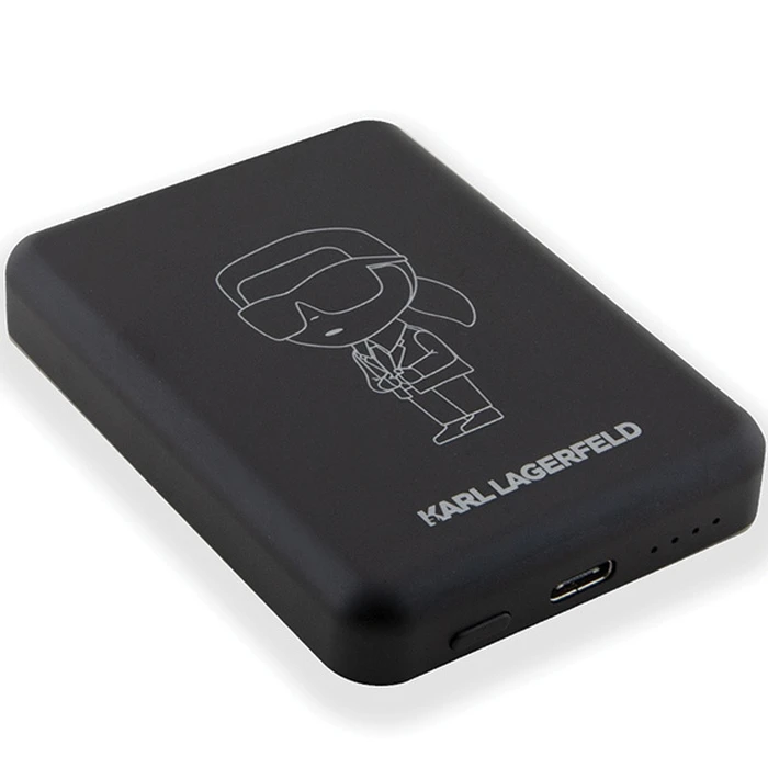 Karl Lagerfeld KLPBM5KIOTTGK 15W 5000mAh induction powerbank Outline Ikonik MagSafe black