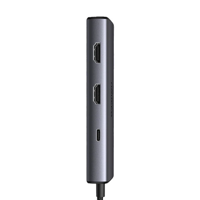 UGREEN CM498 6in1 adapter USB-C / 2x USB-A 3.0, USB-C 3.0, 2xHDMI, PD