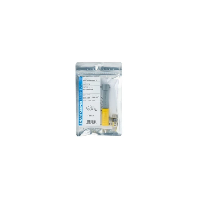 SmartKeeper Basic USB-A Port Blocker Yellow 6 pcs + Key (UL03PKYL)