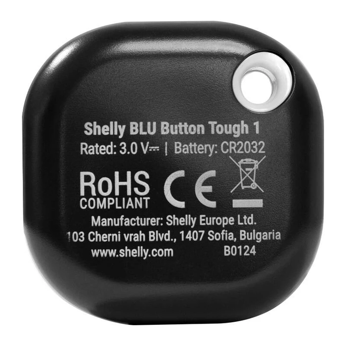 Ενδιάμεσος Διακόπτης Shelly Action and Scenes Activation Blu Button Tough 1 (Black)