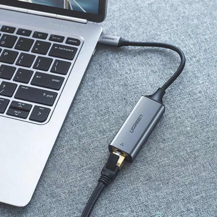 UGREEN USB-C external network adapter / Ethernet RJ45 1Gbps gray
