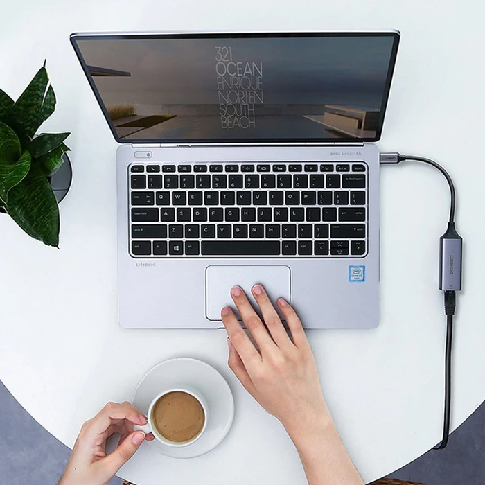 UGREEN USB-C external network adapter / Ethernet RJ45 1Gbps gray