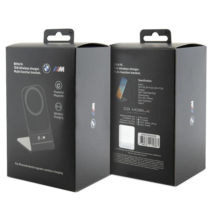 BMW BMDCSMADGPK 15W M Edition MagSafe black inductive charger