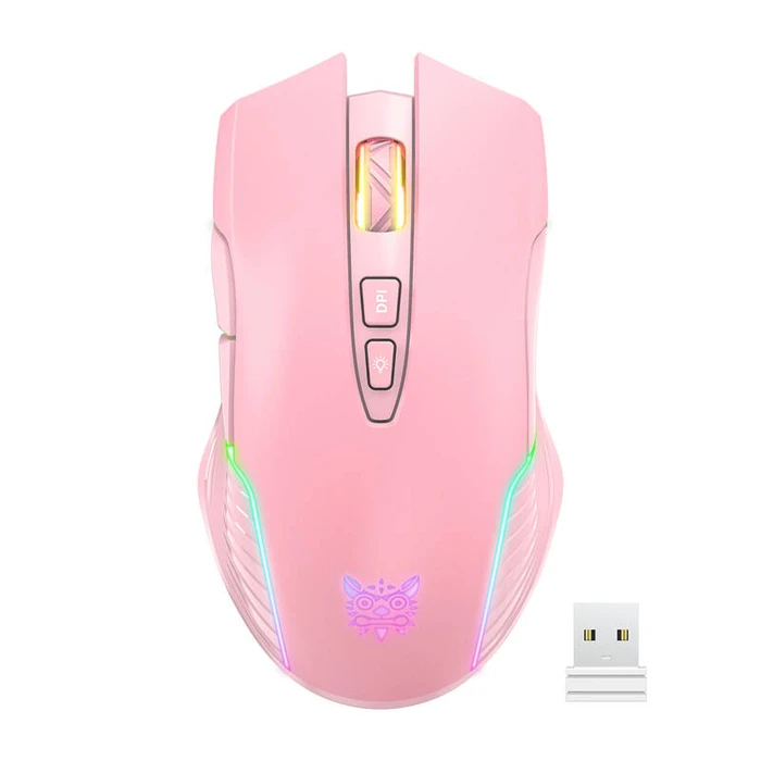 Ποντίκι Ασύρματο Onikuma CW905 Pink 2.4G Gaming