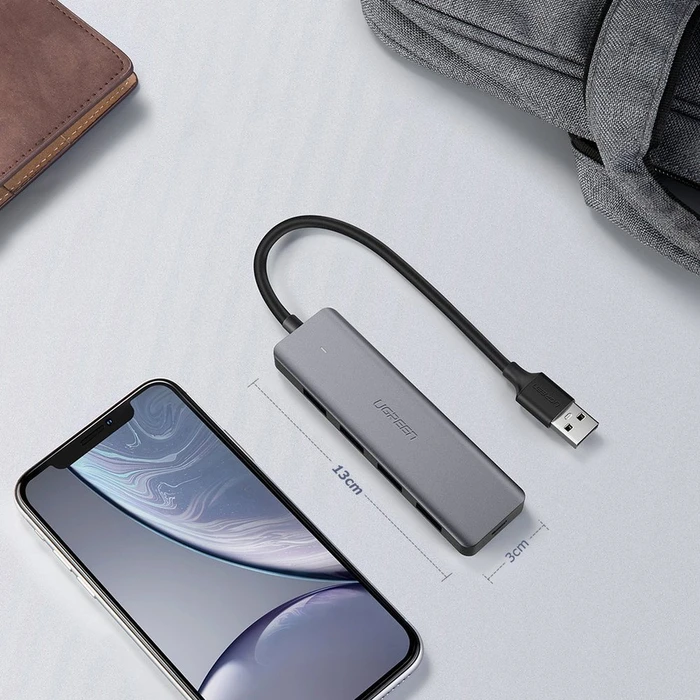 UGREEN USB-A / 4xUSB-A 3.2Gen1 HUB with additional micro USB power port grey