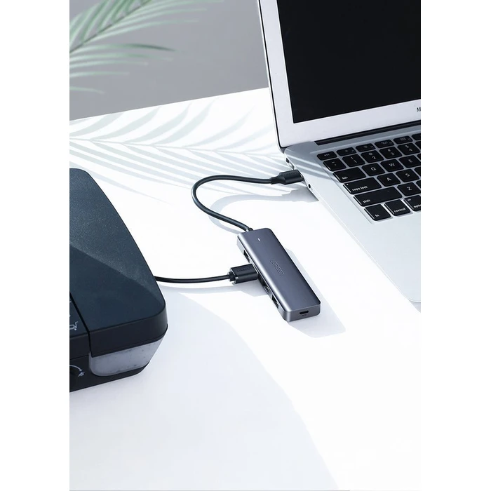 UGREEN USB-A / 4xUSB-A 3.2Gen1 HUB with additional micro USB power port grey