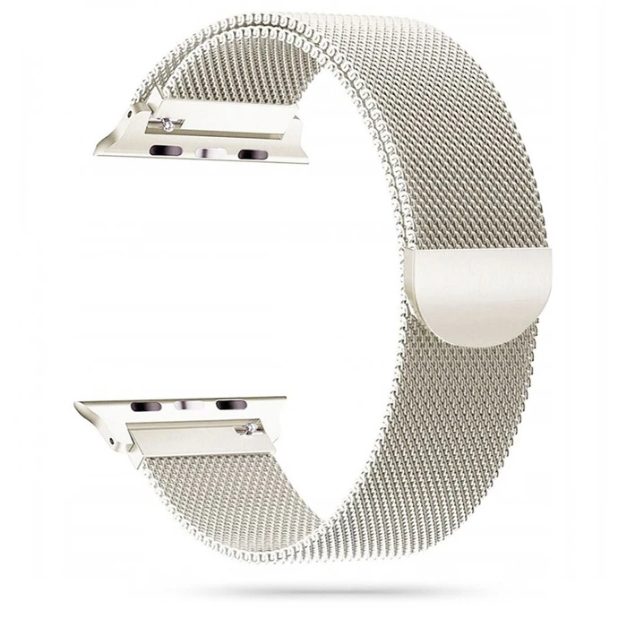 Strap Tech-Protect MilaneseBand Apple Watch 4/5/6/7/SE/8/9/Ultra 44/45/49mm Starlight