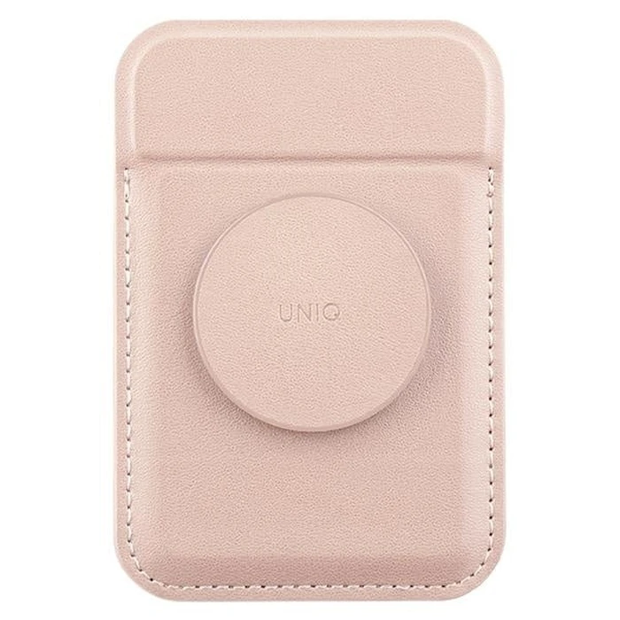 UNIQ Flixa magnetic card wallet with MagSafe blush pink 