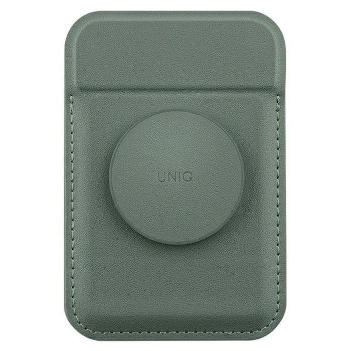 UNIQ Flixa magnetic card wallet with MagSafe lichen green 