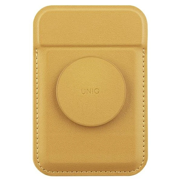 UNIQ Flixa magnetic card wallet with MagSafe canary yellow 