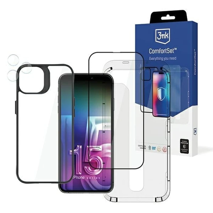 3MK Comfort Set 4in1 Apple iPhone 15 Pro 