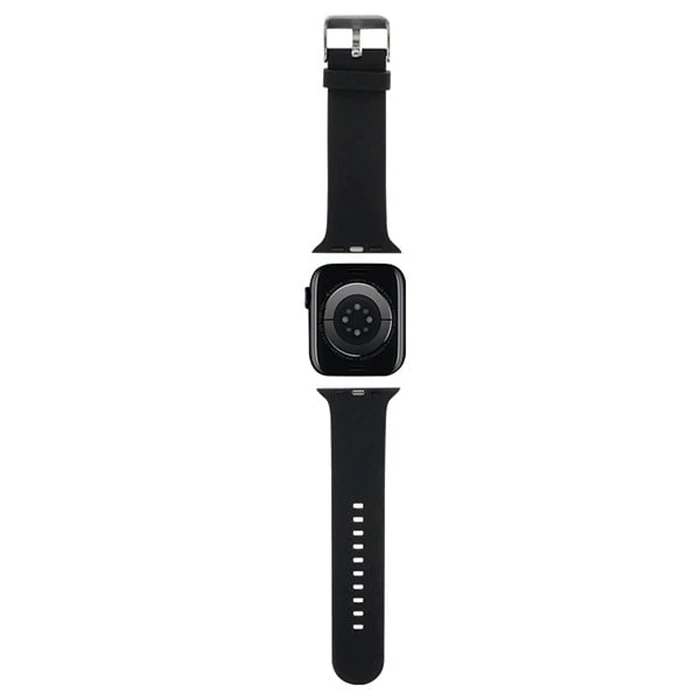 Belt Karl Lagerfeld KLAWLSLKNK Apple Watch 4/5/6/7/SE/8/9/Ultra 44/45/49mm strap 3D Rubber Karl Head black