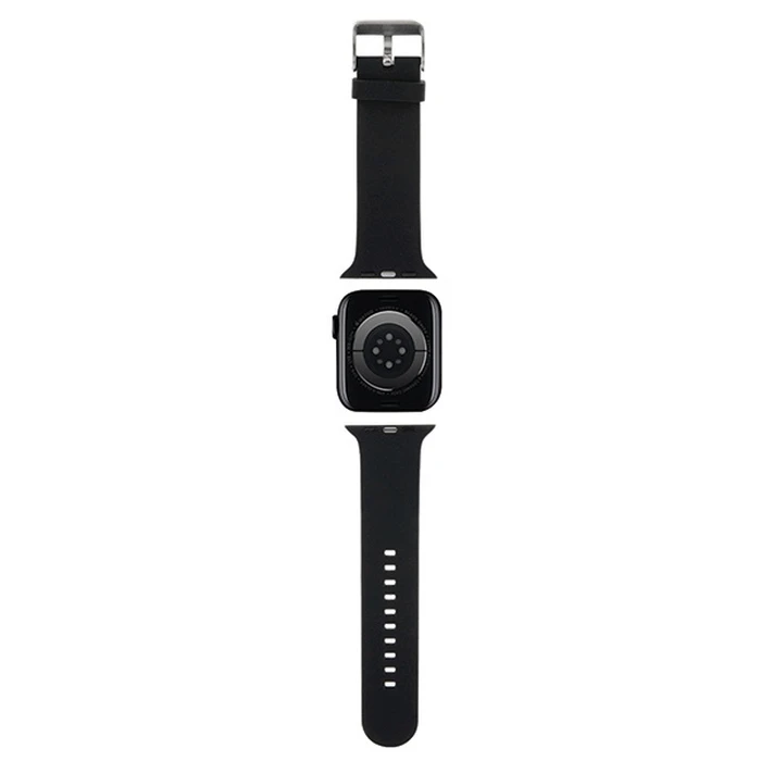 Belt Karl Lagerfeld KLAWMSLCNK Apple Watch 4/5/6/7/SE/8/9/10 40/41/42mm strap 3D Rubber Choupette Heads black