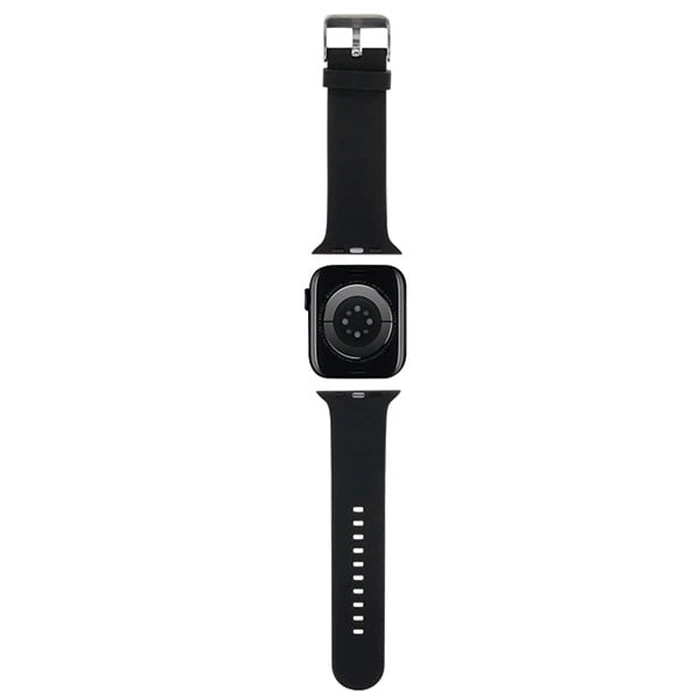 Belt Karl Lagerfeld KLAWMSLKCNK Apple Watch 4/5/6/7/SE/8/9/10 40/41/42mm strap 3D Rubber Karl&Choupette Heads black