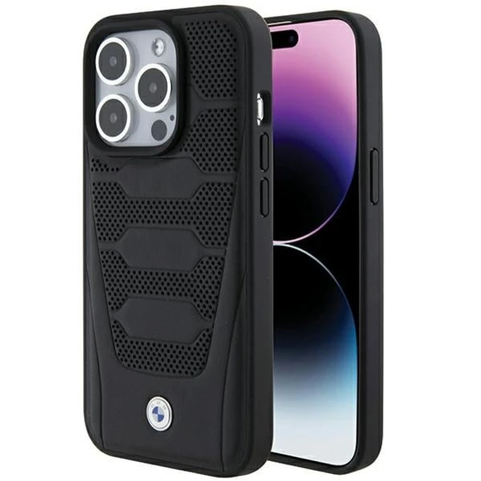 BMW BMHCP15X22RPSK Apple iPhone 15 Pro Max Leather Seats Pattern black