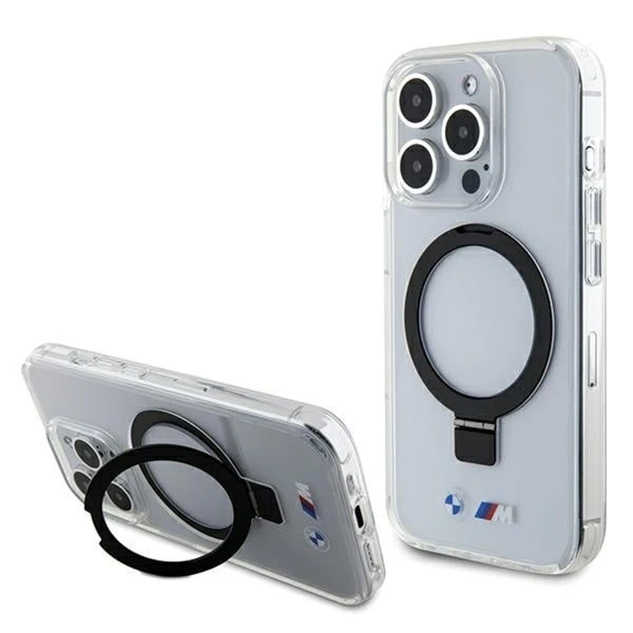 BMW BMHMP15LURST Apple iPhone 15 Pro hardcase Ring Stand M Collection MagSafe clear