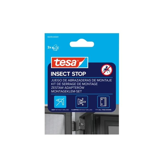 tesa Insect Screen Adapter Set for FALT Door 55415 (anthracite)