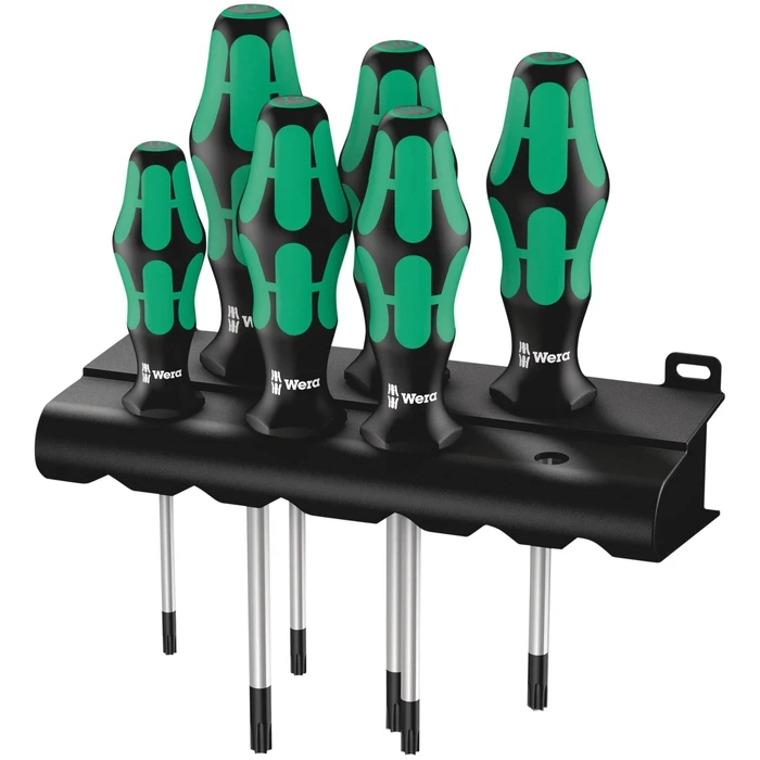 Wera 6-Piece Electrician TORX Screwdriver Set Kraftform (T10, T15, T20, T25, T30, T40)