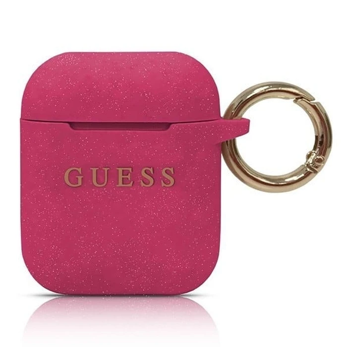 Guess GUACCSILGLFU AirPods cover fuchsia Silicone