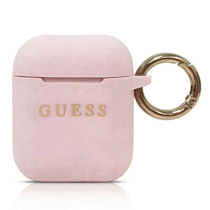 Guess GUACCSILGLLP AirPods cover pink Silicone