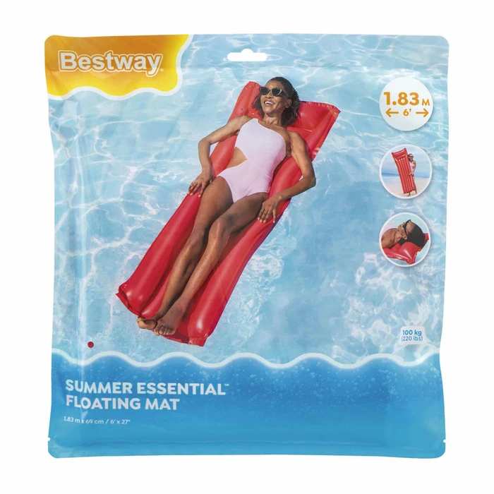 Bestway Φουσκωτό Στρώμα Θαλάσσης Κόκκινο 69x183cm 44007