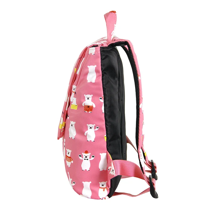 Σχολική Τσάντα 8848 TRAPEZOIDAL Backpack for CHILDREN With WHITE BEARS PRINT