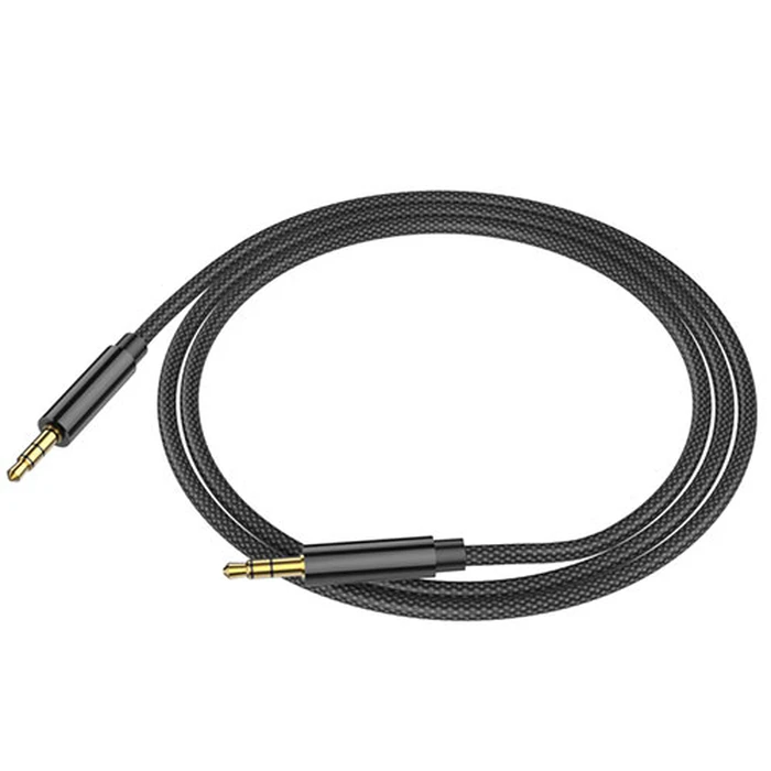 Καλώδιo 3,5mm Lamtech AUDIOCABLE BRAIDED 1m to 3.5mm Black
