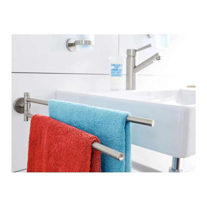 tesa MOON Towel Holder Bath 2-arm incl. Adhesive Solution